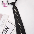 Retro Pearl Bowtie Necktie Sassy Chick Logo