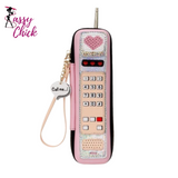 Retro Phone Handbag Sassy Chick Logo