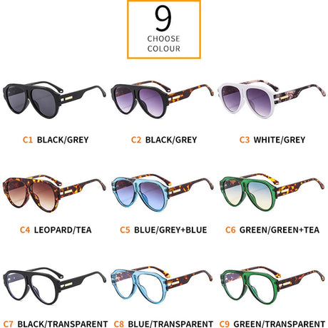 Collection of Retro Pilot Oversized Sunglasses