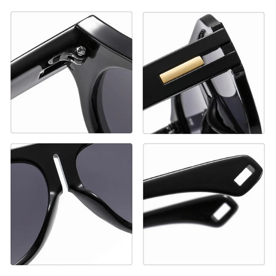 parts of Retro Pilot Oversized Sunglasses