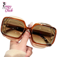 Retro Polygonal Color Blocking Sunglasses Sassy Chick Logo