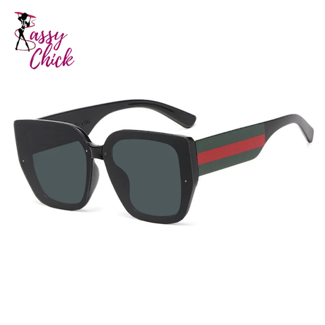 Retro Polygonal  UV400 Sunglasses Sassy Chick Logo