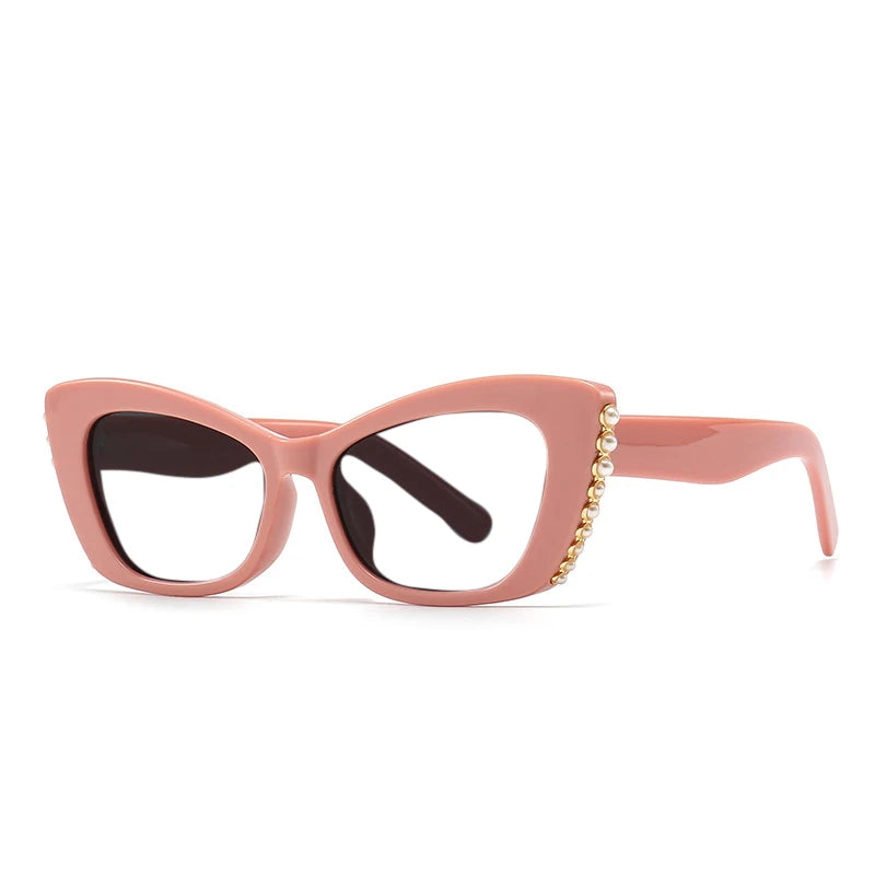 Pink Retro Presbyopic Pearl Eyewear