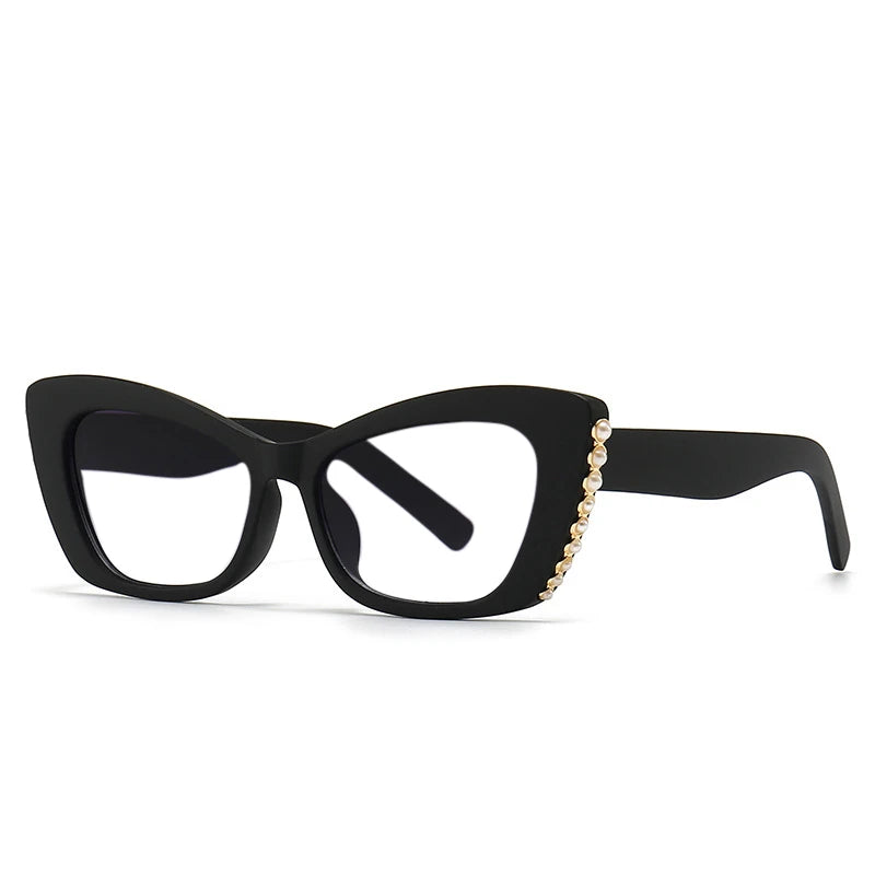 Black Retro Presbyopic Pearl Eyewear