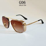 Retro Punk Square Steampunk Men Sunglass