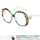 Floral Retro Resin Optical Spectacles Presbyopia Eyeglass