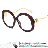 Brown Retro Resin Optical Spectacles Presbyopia Eyeglass