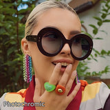 Retro Round Photochromic Anti Blue Light Eyewear photochromic