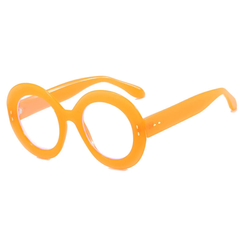 Retro Round Photochromic Anti Blue Light Eyewear leopard