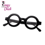 Retro Round Spectacle Frame Anti Blue Computer Eyeglasses Sassy Chick Logo