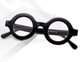Retro Round Spectacle Frame Anti Blue Computer Eyeglasses black