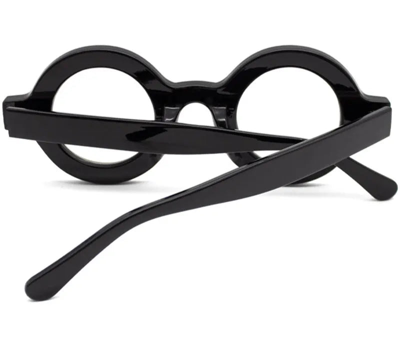 Retro Round Spectacle Frame Anti Blue Computer Eyeglasses Back view