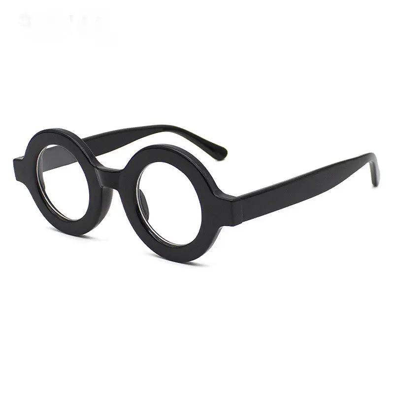 Retro Round Spectacle Frame Anti Blue Computer Eyeglasses black