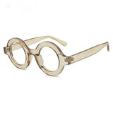 Retro Round Spectacle Frame Anti Blue Computer Eyeglasses Transparent 