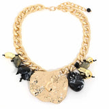 Retro Style Exaggerated  Statement Gold Chain Necklace