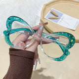 Green Retro Style Women's Fashionable Anti Blue Light Glasses