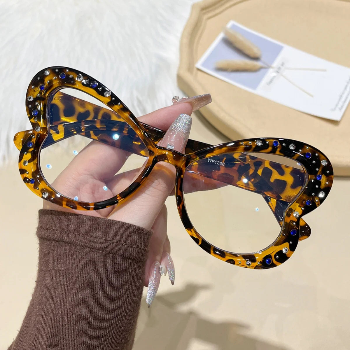 Leopard Retro Style Women's Fashionable Anti Blue Light Glasses