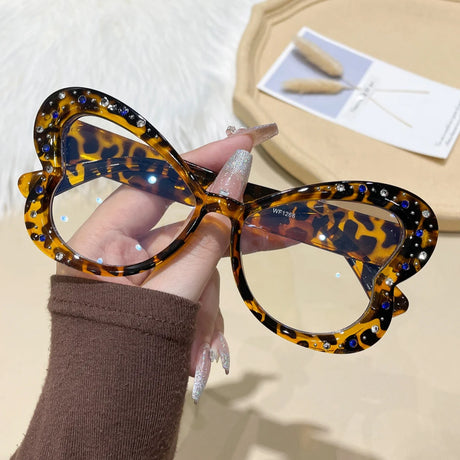 Leopard Retro Style Women's Fashionable Anti Blue Light Glasses