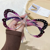 Pink Retro Style Women's Fashionable Anti Blue Light Glasses