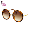 Retro Travel Drive Circle Frame Vintage Sunglasses Sassy Chick Logo