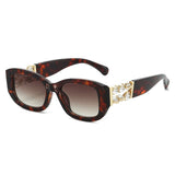 Retro UV400 Ins Style Beads Fashion Sunglasses