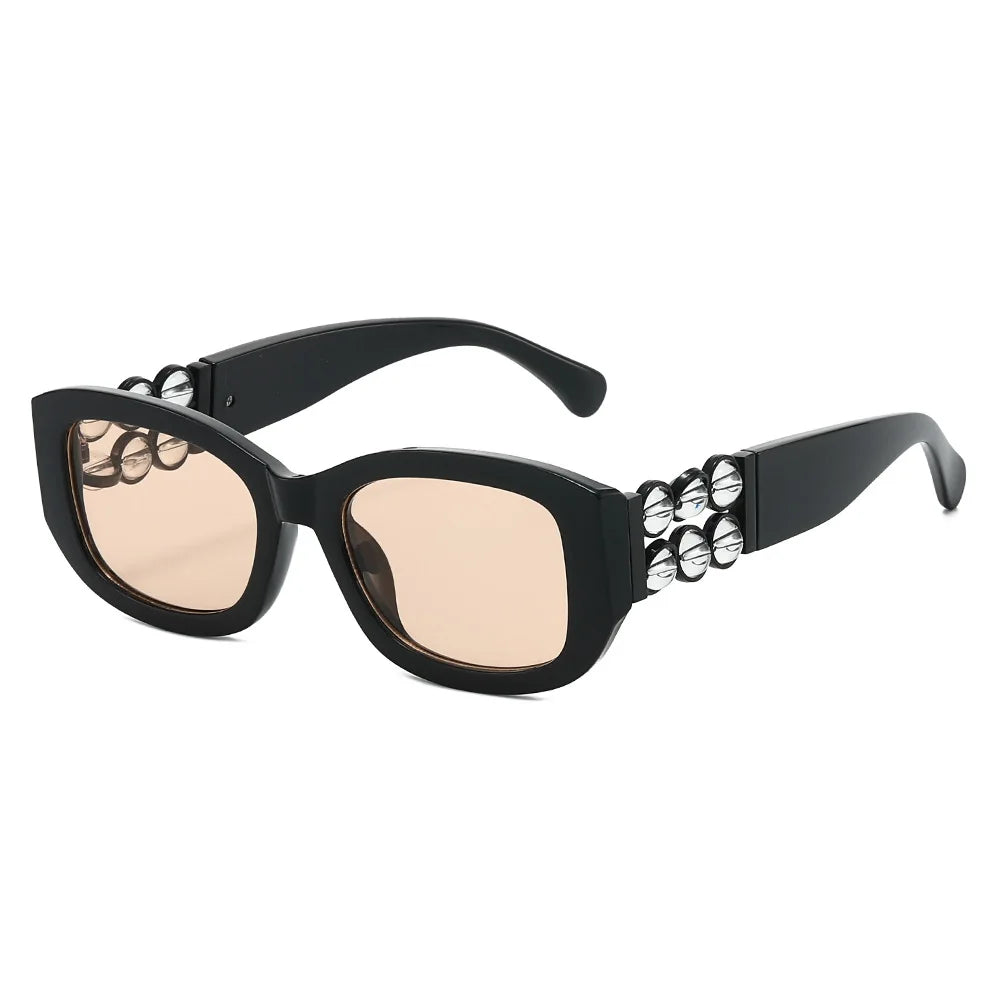 Retro UV400 Ins Style Beads Fashion Sunglasses