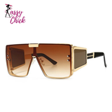 Retro Uv400 Vintage Oversized Sunglasses Sassy Chick Logo