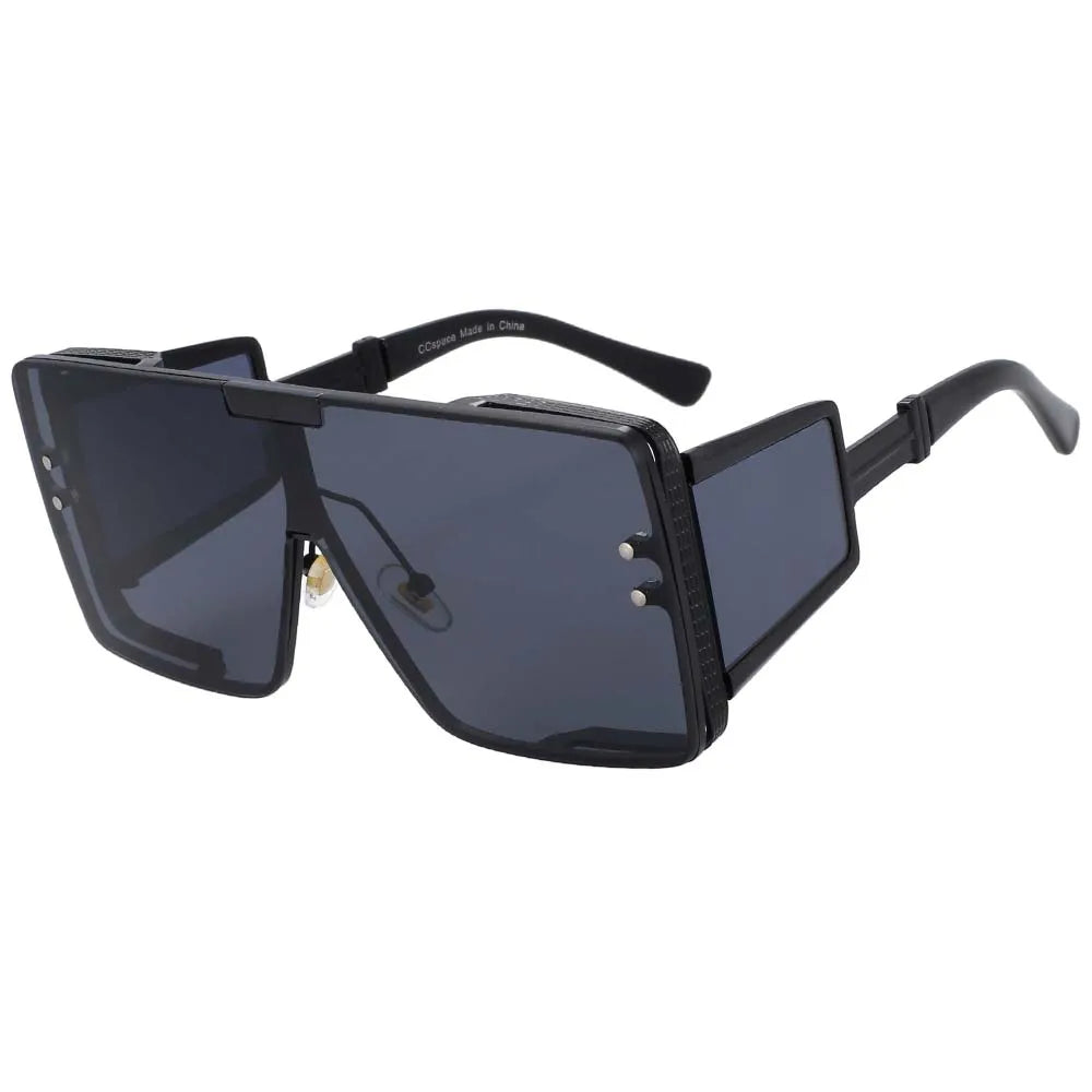 Red Retro Uv400 Vintage Oversized Sunglasses
