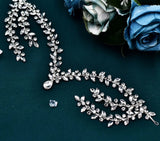 White Rhinestone Banquet Party Water Drop Woman's Headwear