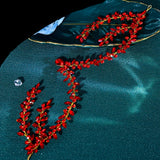 Red Rhinestone Banquet Party Water Drop Woman's Headwear
