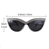 Rhinestone Bling Bling Cat Eye Sunglasses