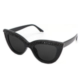 Rhinestone Bling Bling Cat Eye Sunglasses