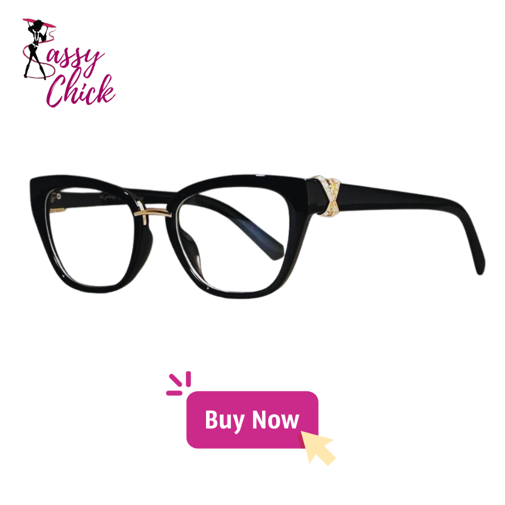 Rhinestone Cat Eye Glasses