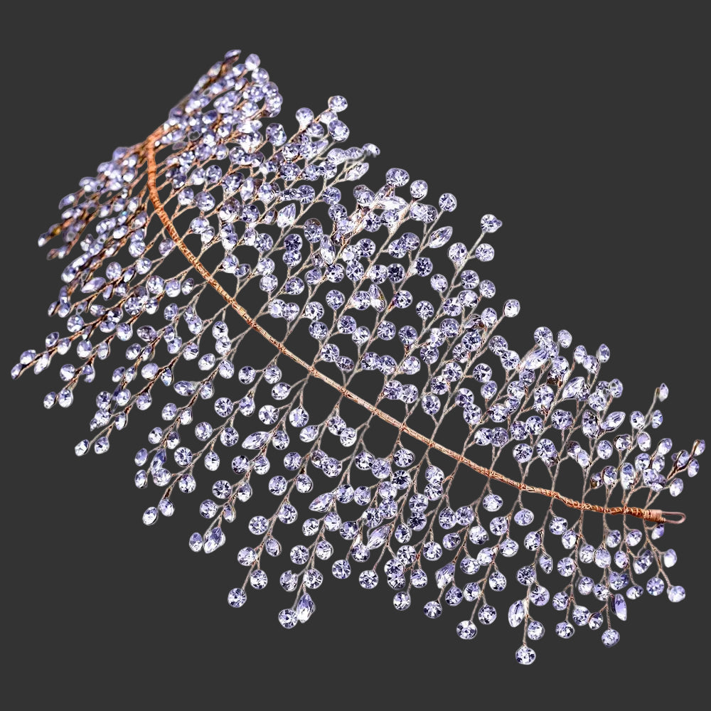 Gold Rhinestone Crystal Wedding Headband Hair Accessories