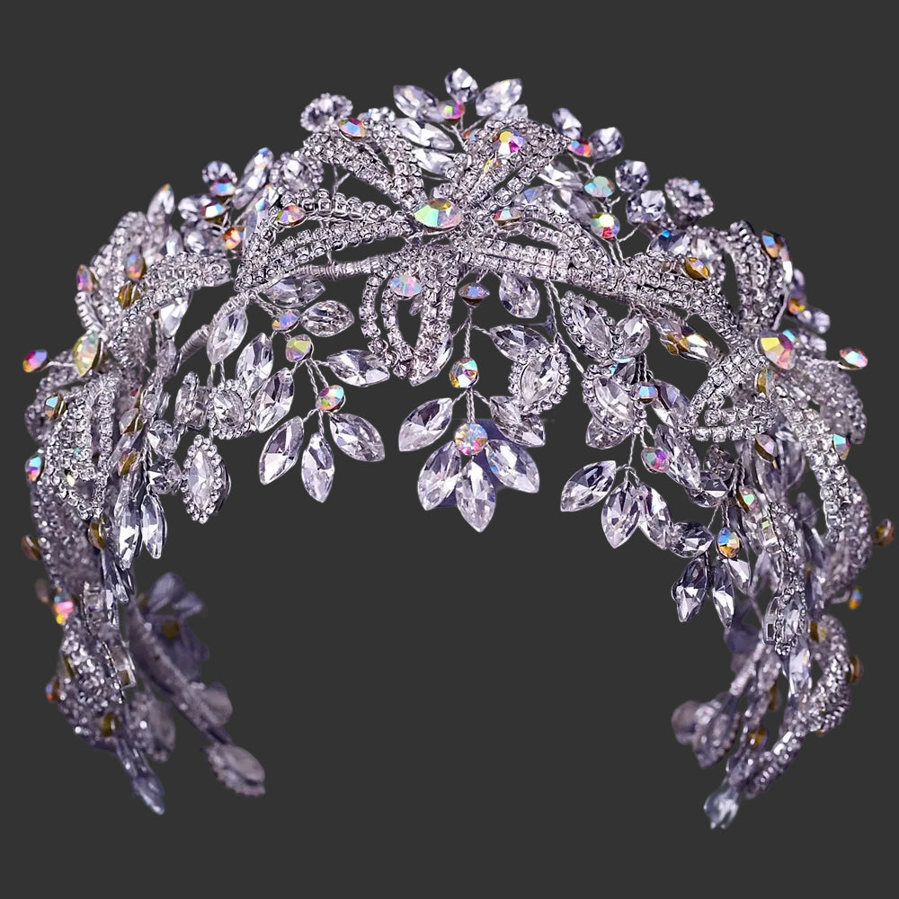 Silver Rhinestone Crystal Wedding Headband Hair Accessories