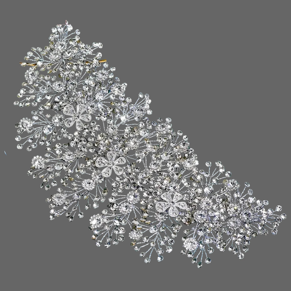 Silver Rhinestone Crystal Wedding Headband Hair Accessories