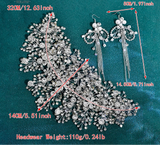 Size of Rhinestone Crystal Wedding Headband Hair Accessories