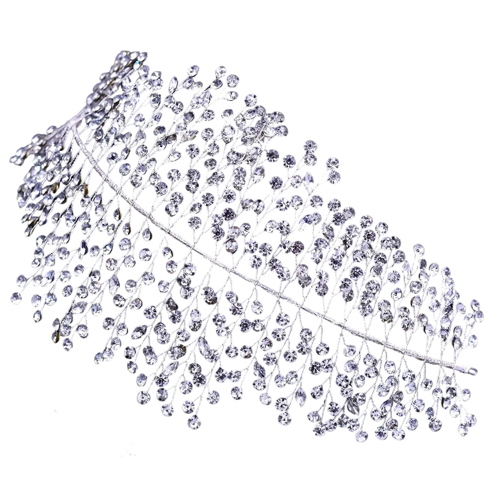 Silver Rhinestone Crystal Wedding Headband Hair Accessories