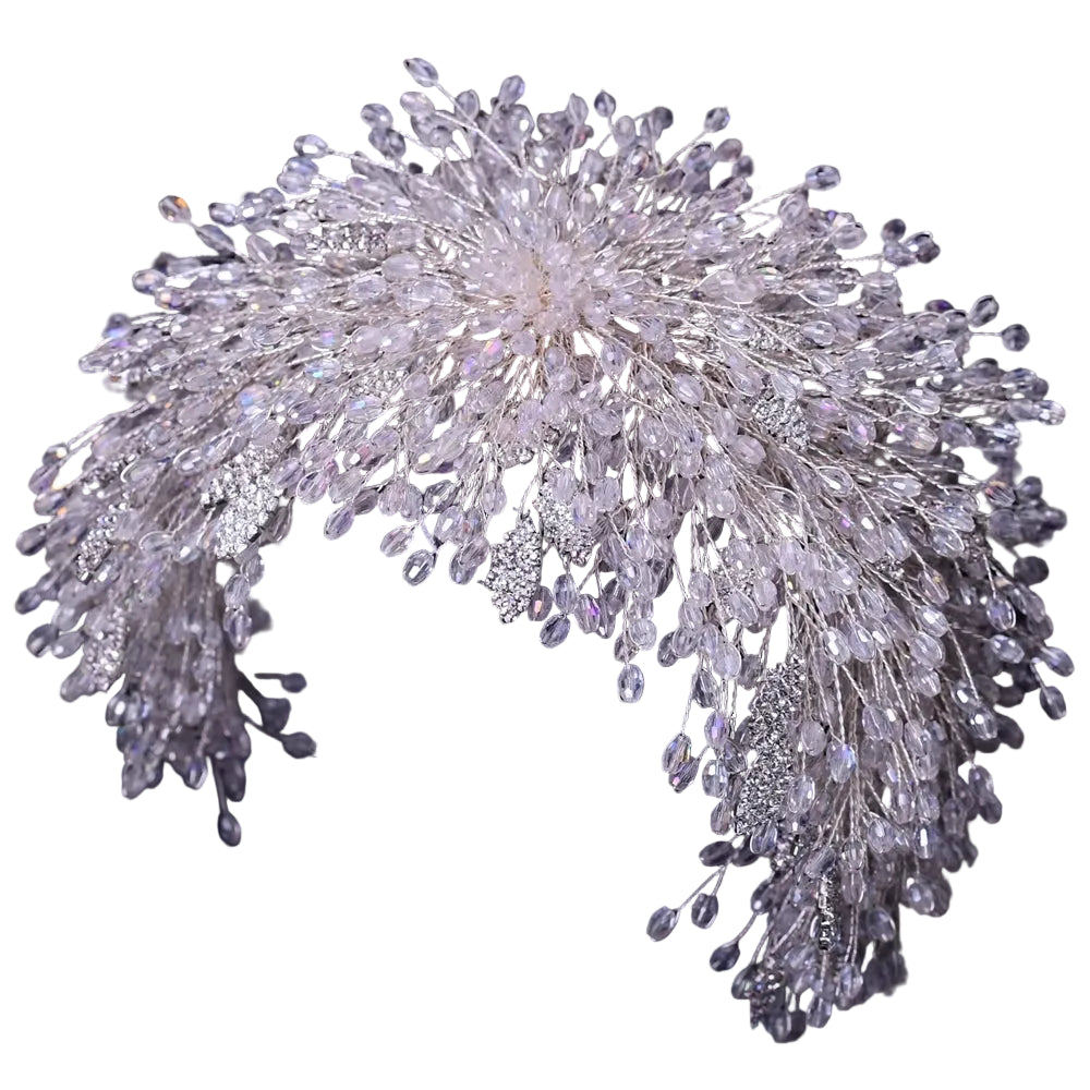 Silver Rhinestone Crystal Wedding Headband Hair Accessories