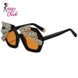 Rhinestone Pearl Hexagon Baroque Sunglasses Sassy Chick Logo