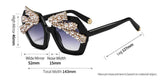Size of Rhinestone Pearl Hexagon Baroque Sunglasses