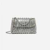 silver rhinestone luxury bag