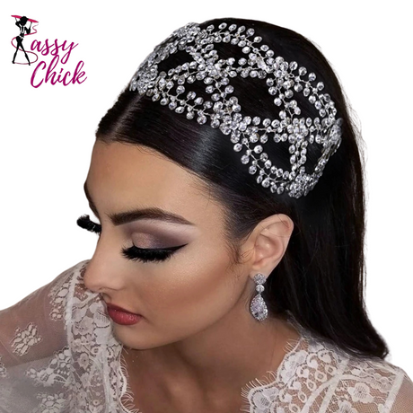 Rhinestone Tiara Headdress Wedding Hair Accessories Sassy Chick Logo