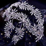 Silver Rhinestone Tiara Headdress Wedding Hair Accessories
