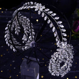 Silver Rhinestone Tiara Headdress Wedding Hair Accessories