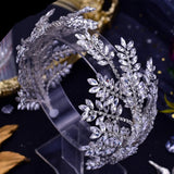 Silver Rhinestone Tiara Headdress Wedding Hair Accessories