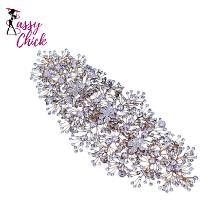 Elegant rhinestone bridal tiara and headdress for wedding hair accessories