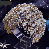 Elegant rhinestone bridal tiara and headdress for wedding hair accessories