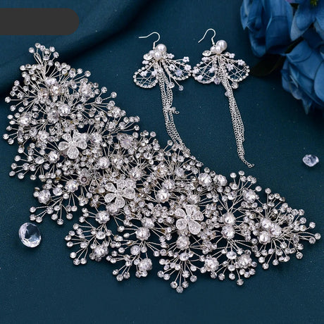 Elegant rhinestone bridal tiara and headdress for wedding hair accessories