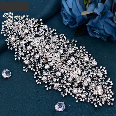 Elegant rhinestone bridal tiara and headdress for wedding hair accessories